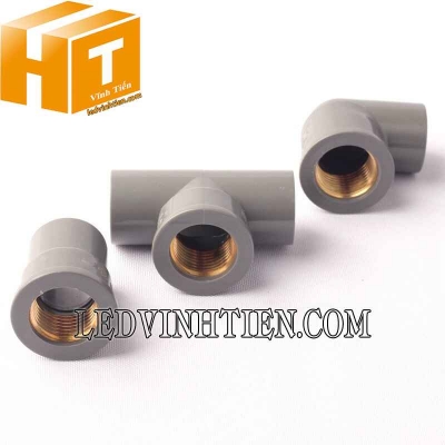 Tê 90 độ uPVC ren trong đồng Sino