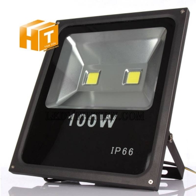 Đèn pha led 100w vỏ đen