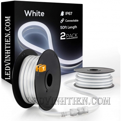 Led Dây Neon Flex 220V Cuộn 100m Màu Trắng