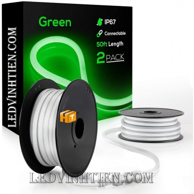 Led Dây  Neon Flex 220V Màu Xanh Lá